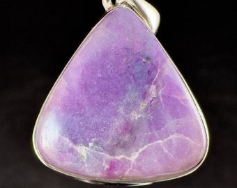 SUGILITE Crystal Pendant - AA, Sterling Silver, Triangle Cabochon - Handmade Jewelry, Gift for Her, 54243