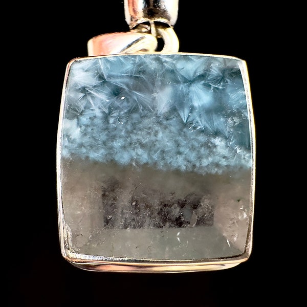 GILALITE in QUARTZ Pendant - State of Paraíba, Brazil - Rare Medusa Paraiba Quartz, One-of-a-Kind, Polished Crystal Cabachon, 53828