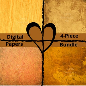 Brown Bundle Digital Papers zum Herunterladen von 4-teiligen