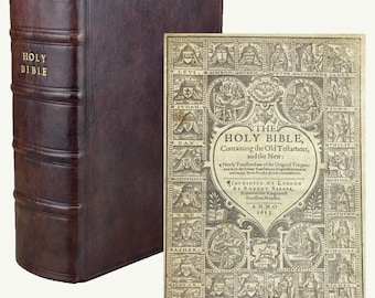1613 First Black Letter Edition in Quarto of the King James Bible - Protestant Reformation Gift Idea