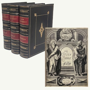 Doway Rhemes Bible Three Volume Illustrated with Engraved Plates Roman Catholic 1633-1635