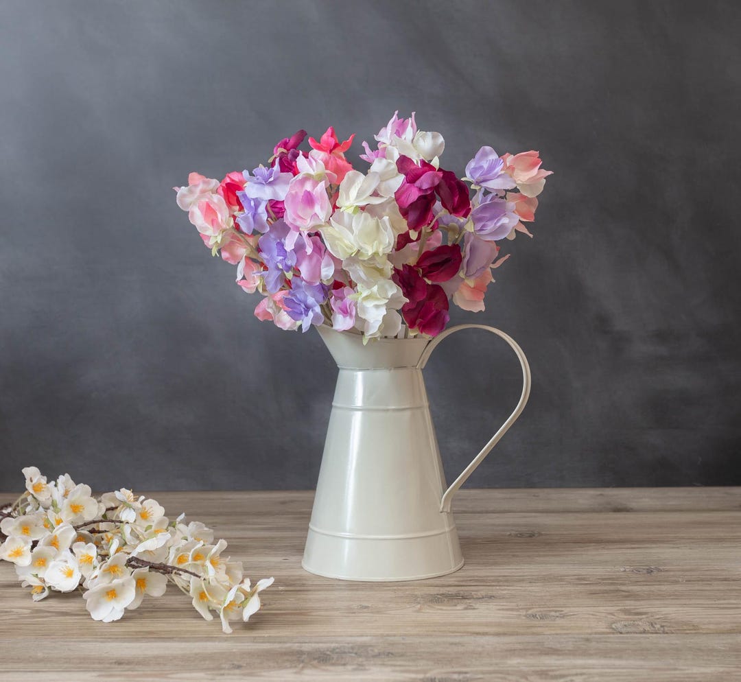 Faux Silk Sweet Pea Stems: DIY Floral Arrangement, 12-stem Bunch - Etsy