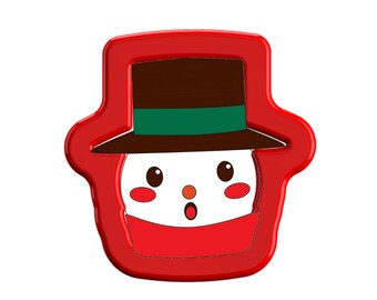 Snowman Face Cookie Cutter - 2 / High quality cutter (made from Food safe PLA)