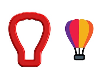 Heißluftballon Cookie Cutter - 2 / Ballon Polymer Cutter / hochwertige Fräser (hergestellt aus Lebensmittel sicher PLA)