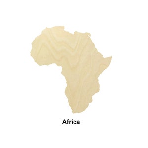 Africa map Shape - Multiple Sizes- Laser Cut Unfinished Wood Cutout Shapes | Home Decoration Gift | Art lover gift