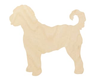 Doodle - Chien - Tailles multiples - Découpe au laser Des formes de découpe de bois non finies | Décoration intérieure | Cadeau de décoration