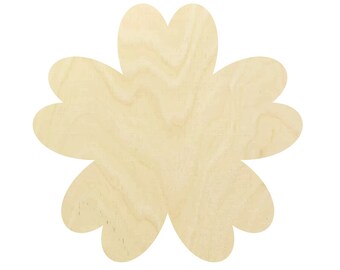 Flower shape - Multiple Sizes - Laser Cut Unfinished Wood Cutout Shapes | Home decor | Decoration Gift