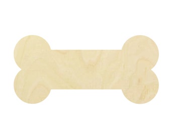 Dog Bone - Multiple Sizes - Laser Cut Unfinished Wood Cutout Shapes | Home decor | Decoration Gift