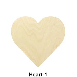 Forme de cœur - Plusieurs tailles - Découpe au laser Formes découpées en bois non finies | | décoration intérieure Cadeau de décoration