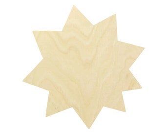 Sun shape - Multiple Sizes - Laser Cut Unfinished Wood Cutout Shapes | Main Door decor | Home decor | Basic Shapes | Decoration Gift