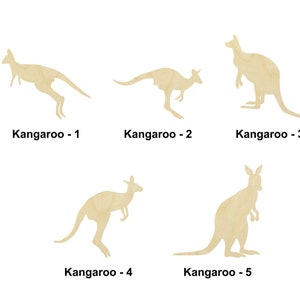 Kangaroo animal shape - Multiple Sizes - Laser Cut Unfinished Wood Cutout Shapes | Home Decoration Gift | Interchangeable sign | Pat love