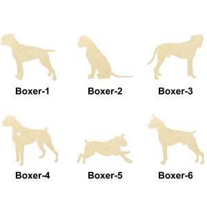 Boxer dog - animal- Multiple Sizes - Laser Cut Unfinished Wood Cutout Shapes | Home decor | Decoration Gift