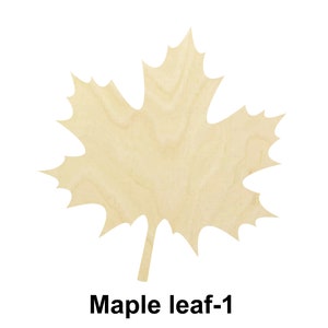 Maple leaf shape - Multiple Sizes - Laser Cut Unfinished Wood Cutout Shapes | Home decor | Canadian Decor | Decoration Gift