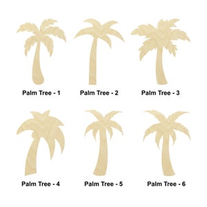 Forme de palmier - Plusieurs tailles - Découpe au laser Des formes de découpe de bois non finies | Décoration intérieure | Décoration Cadeau | Décorations de plage d’été
