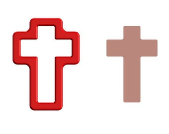Cross Cookie Cutter - 1 / Cross Clay cutter / Cross Polymer cutter / High quality cutter (made from Food safe PLA)