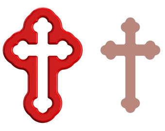 Cross Cookie Cutter - 5 / Cross Clay cutter / Cross Polymer cutter / High quality cutter (made from Food safe PLA)