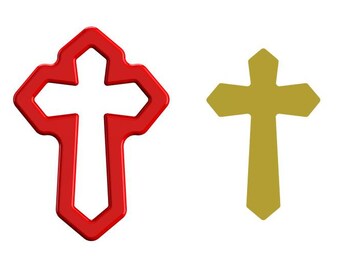 Cross Cookie Cutter - 4 / Cross Clay cutter / Cross Polymer cutter / High quality cutter (made from Food safe PLA)