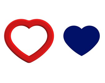 Heart Cookie Cutter - 3 / Heart Polymer cutter / High quality cutter (made from Food safe PLA)