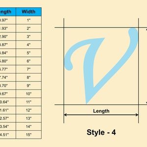 Script Block Letter V Wooden Shape - Multiple Sizes- Laser Cut ...