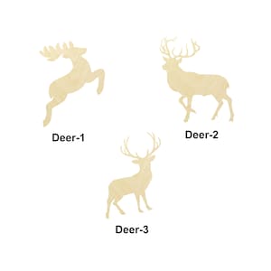 Deer - Laser Cut Out Unfinished Wood Craft Shape DER2 Deer - Laser Cut Out Unfinished Wood Craft Shape DER2