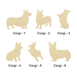 Chien corgi - animal- plusieurs tailles - formes découpées au laser en bois brut | Décoration d'intérieur | Cadeau déco
