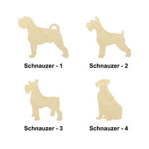 Schnauzer Dog - animal- Multiple Sizes - Laser Cut Unfinished Wood Cutout Shapes | Home Decoration Gift | Interchangeable wooden sign