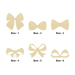 Bow - Laser Cut Out Unfinished Wood Craft Shape BOW2 Bow - Laser Cut Out Unfinished Wood Craft Shape BOW2