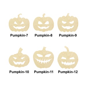 Jack O Lantern - Forma di zucca di Halloween - Dimensioni multiple - Forme di ritaglio di legno non finito tagliato al laser / Arredamento di Halloween / Arredamento per la casa
