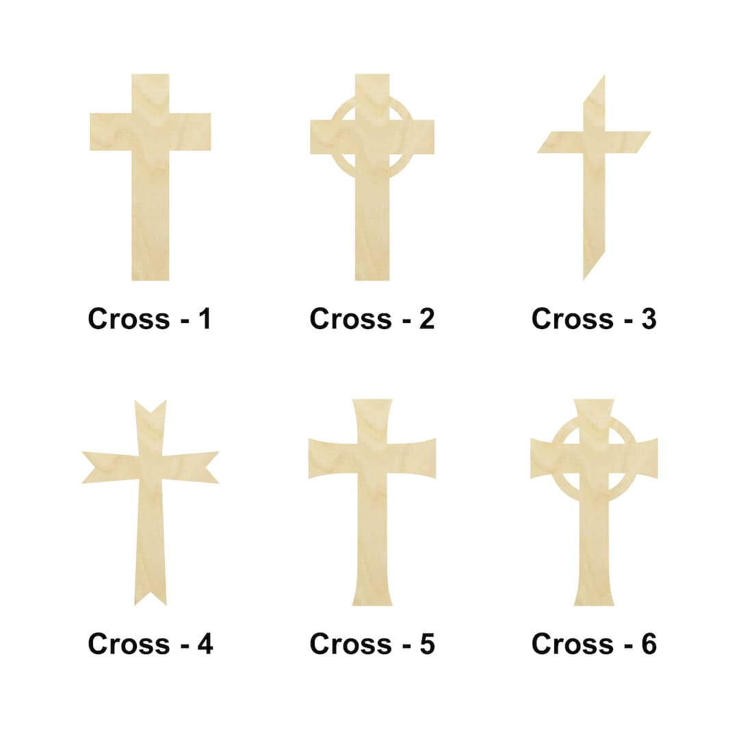 Easter Cross Shape - Multiple Sizes - Laser Cut Unfinished Wood Cutout ...