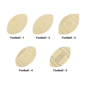 American Football or Rugby Shape - Multiple Sizes- Laser Cut Unfinished Wood Cutout Shapes | Home Decoration Gift | Art or Sports lover gift