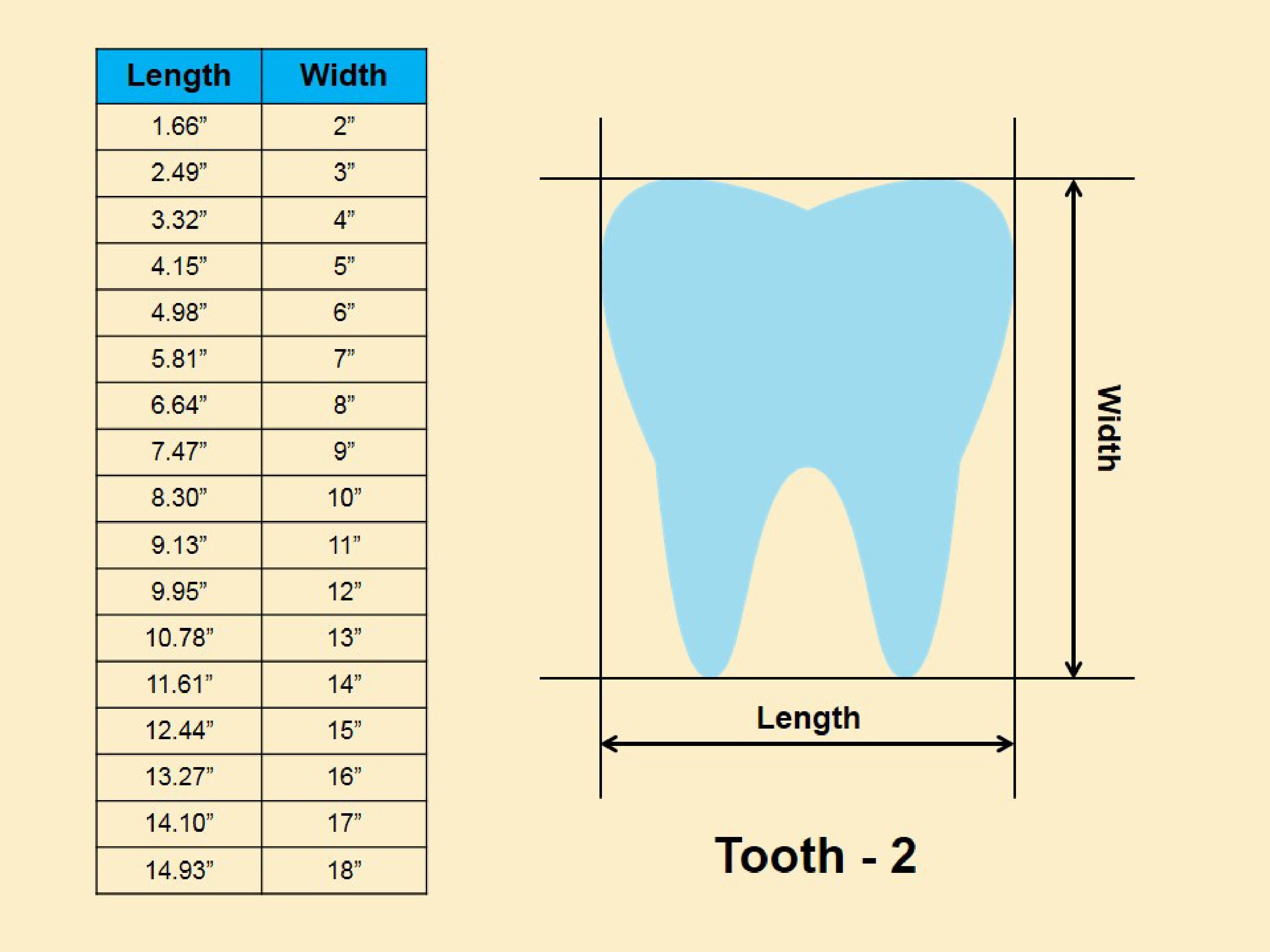 Tooth Shape - Multiple Sizes- Laser Cut Unfinished Wood Cutout Shapes ...
