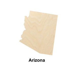 State Arizona Home - Laser Cut Out Unfinished Wood Craft Shape STAT3 State Arizona Home - Laser Cut Out Unfinished Wood Craft Shape STAT3