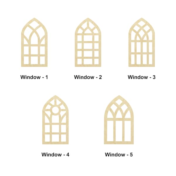 Window frame shape-Multiple Sizes-Laser Cut Unfinished Wood Cutout | Home decor | Decoration Gift | Interchangeable wooden sign