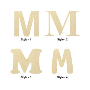 Block Letter M wooden shape - Multiple Sizes- Laser Cut Unfinished Wood Cutout Shapes | Home Decoration Gift | College - Craft Shape