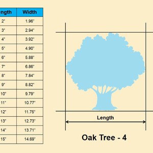 Oak Tree shape Multiple Sizes Laser Cut Unfinished Wood Cutout Shapes Home Decoration Gift Fall Interchangeable signs image 5