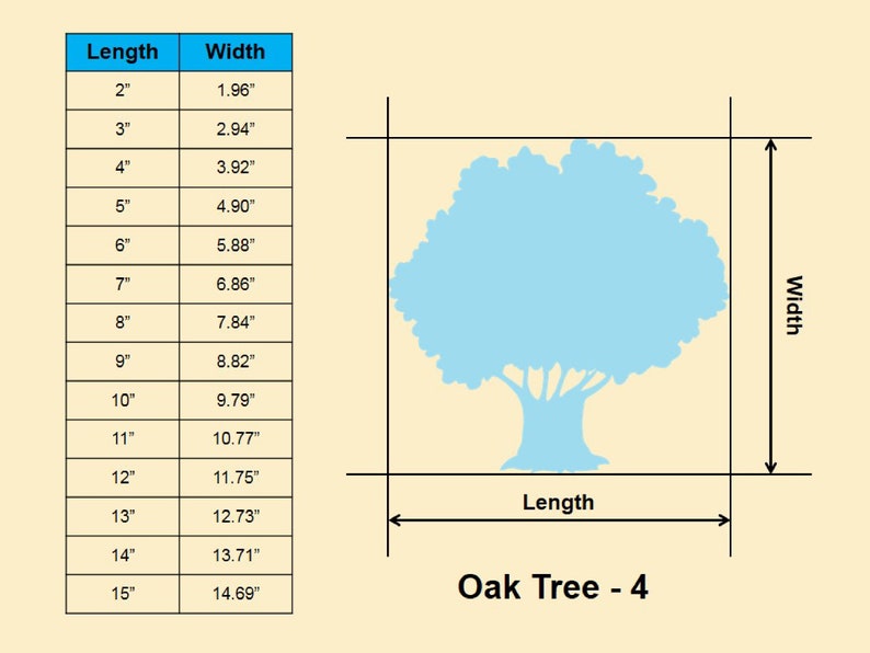 Oak Tree shape Multiple Sizes Laser Cut Unfinished Wood Cutout Shapes Home Decoration Gift Fall Interchangeable signs image 5