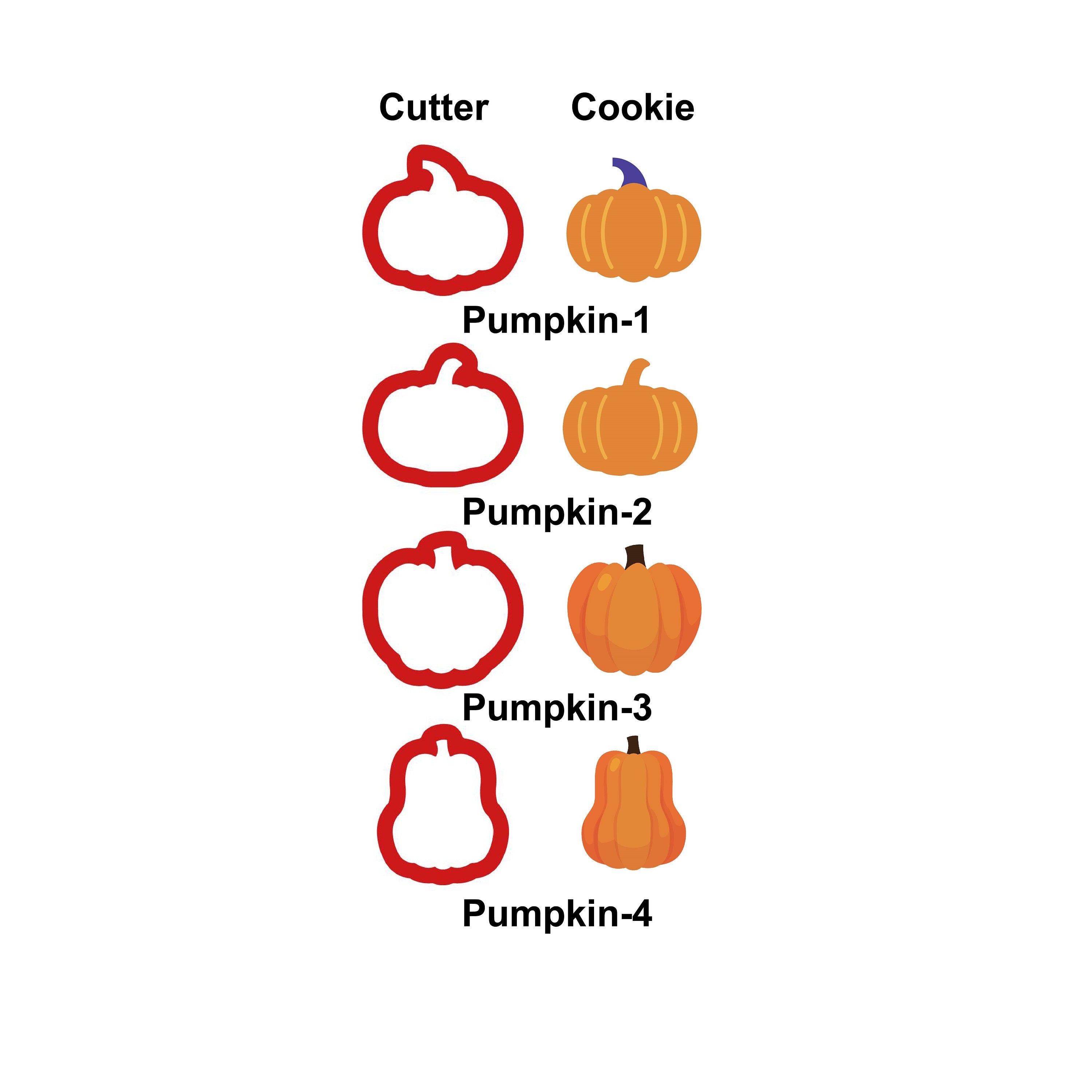 Pumpkin Cookie Cutter / Halloween Cookie Cutter / Pumpkin fondant cutter /Polymer clay cutter /High quality cutter (made from Food safe PLA)