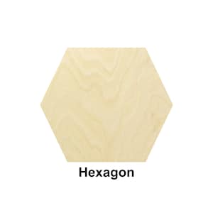 Hexagon shape - Multiple Sizes - Laser Cut Unfinished Wood Cutout Shapes | Home decor | Canadian Decor | Decoration Gift