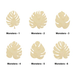 Monstera or Palm leaf shape - Multiple Sizes - Laser Cut Unfinished Wood Cutout Shapes | Home Decoration Gift | Summer Beach Decorations