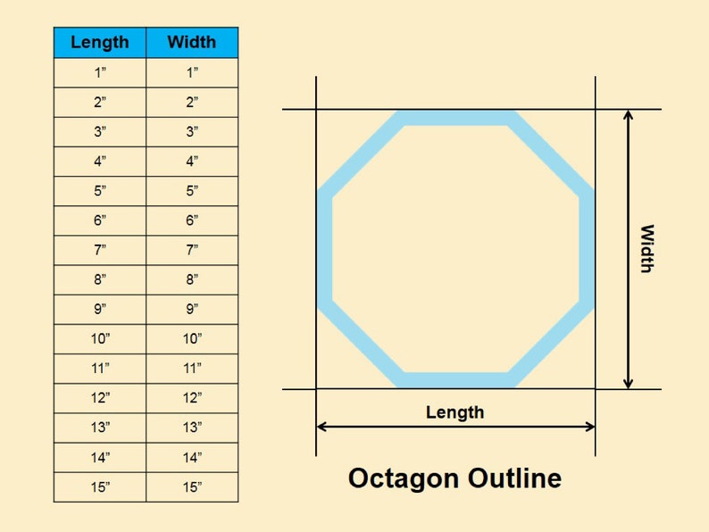 Octagon Geometry Shape Multiple Sizes Laser Cut Unfinished Etsy