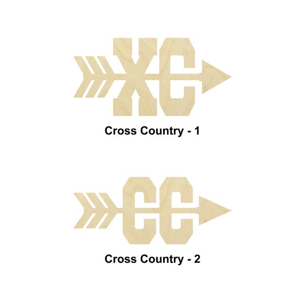 Cross Country Shape wooden - Multiple Sizes - Laser Cut Unfinished Wood Cutout Shapes | Home Decoration Gift | Arrow gifts