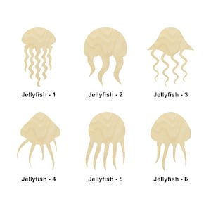 Ocean Jellyfish - Laser Cut Out Unfinished Wood Craft Shape SEA35 Ocean Jellyfish - Laser Cut Out Unfinished Wood Craft Shape SEA35