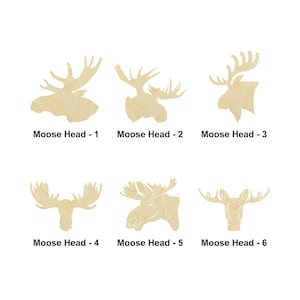Moose - Laser Cut Out Unfinished Wood Craft Shape MUS15 Moose - Laser Cut Out Unfinished Wood Craft Shape MUS15