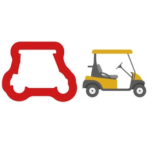 Golf Cart Cookie Cutter - 1 / Golf Cookie Cutter / Sports Cookie Cutter / High quality cutter (made from Food safe PLA)