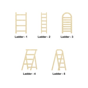 Forme en bois d’échelle - Tailles multiples - Formes de découpe en bois inachevées découpées au laser | Cadeau de décoration à la maison | Cadeau amateur d'art