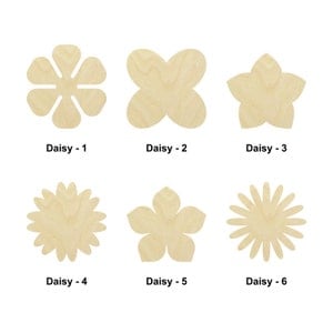 Flower - Laser Cut Out Unfinished Wood Craft Shape FLR75 Flower - Laser Cut Out Unfinished Wood Craft Shape FLR75