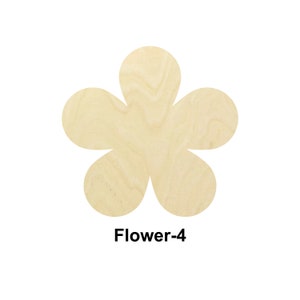 Forme de fleur - Plusieurs tailles - Découpe au laser Des formes de découpe de bois non finies | Décoration intérieure | Cadeau de décoration