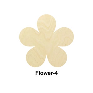 Flower shape - Multiple Sizes - Laser Cut Unfinished Wood Cutout Shapes | Home decor | Decoration Gift