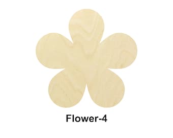 Flower shape - Multiple Sizes - Laser Cut Unfinished Wood Cutout Shapes | Home decor | Decoration Gift