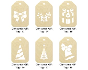 Gift Tag - Laser Cut Out Unfinished Wood Craft Shape TAG18 Gift Tag - Laser Cut Out Unfinished Wood Craft Shape TAG18